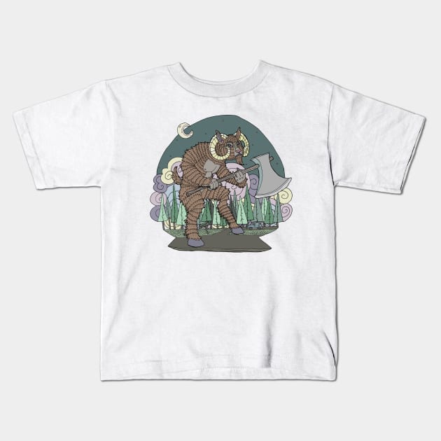 Maryland Goatman Kids T-Shirt by Ballyraven